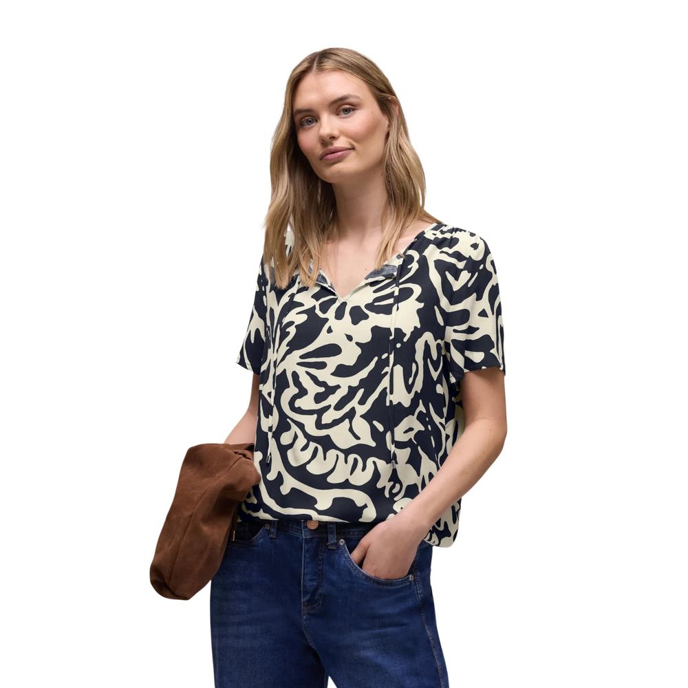 Blue Viscose Blouse