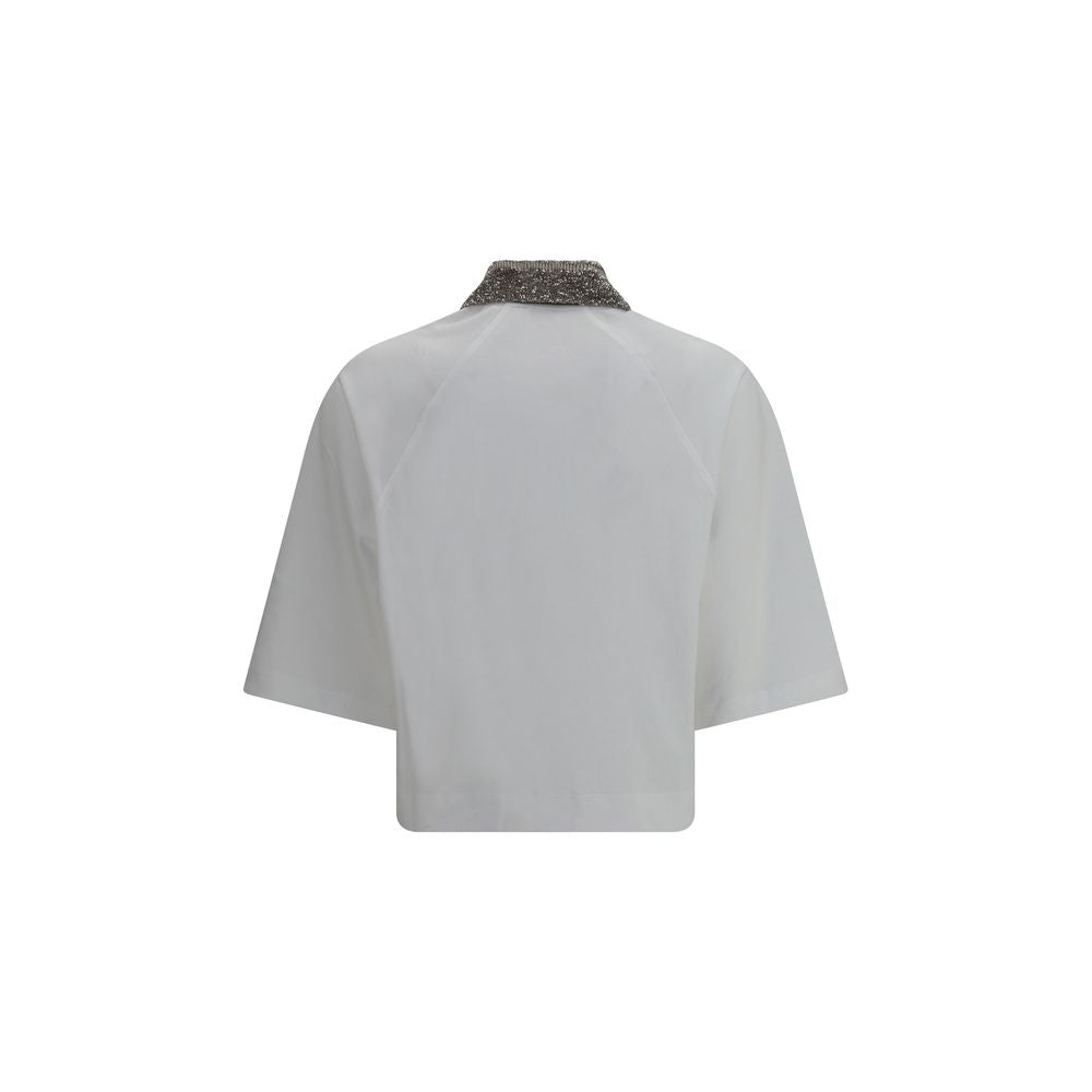White Cotton Polo Shirt