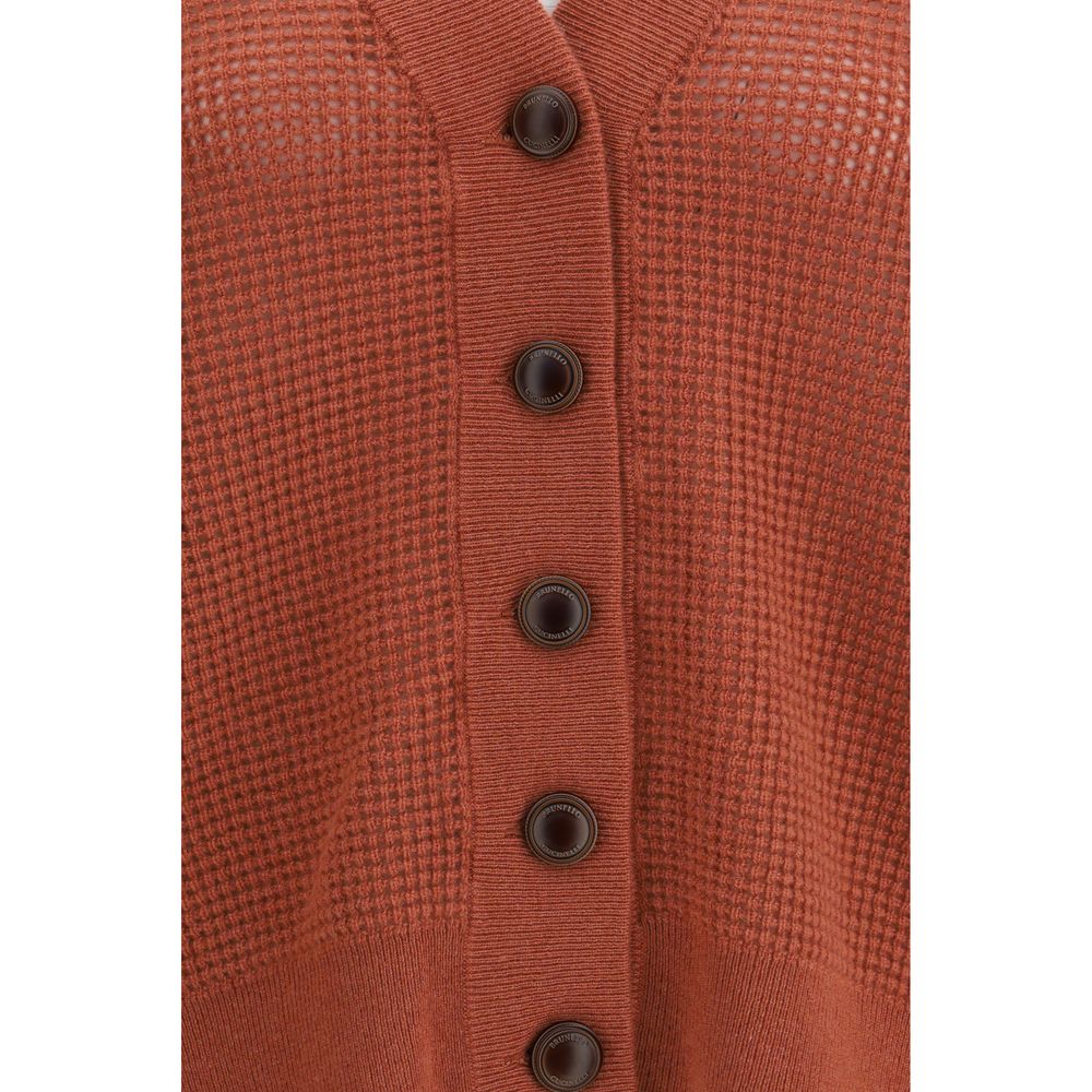 Orange Cashmere Cardigan