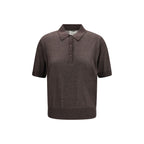 Brown Cashmere Polo Shirt