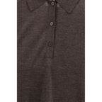 Brown Cashmere Polo Shirt