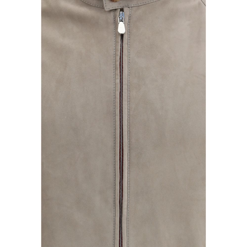 Bicolor Leather Jacket