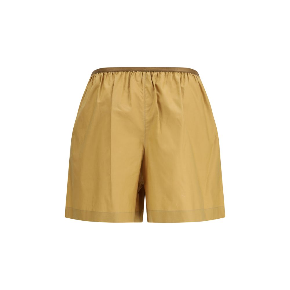 Beige Cotton Bermuda Shorts