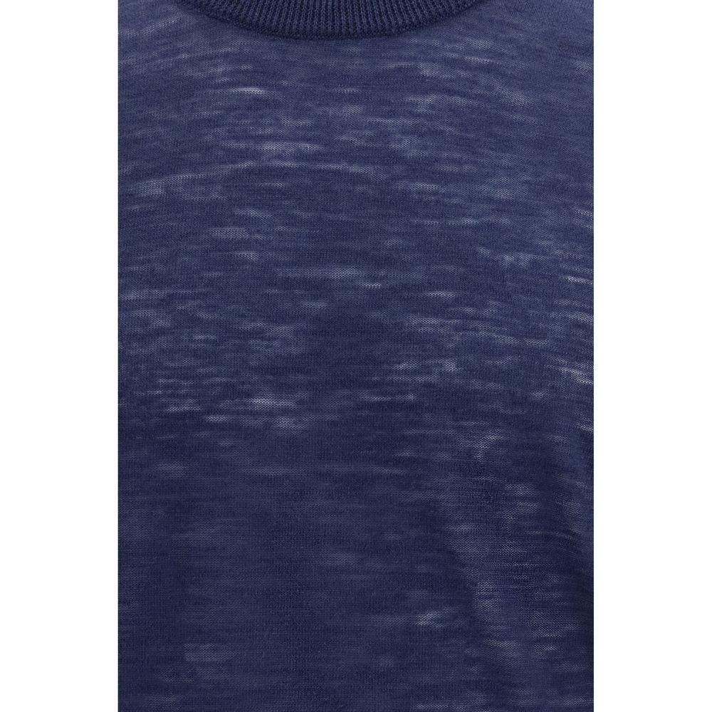 Blue Linen Shortsleeve Shirt