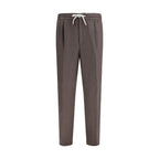 Gray Linen Casual Pants