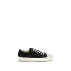 Black Cotton Low Top Sneakers
