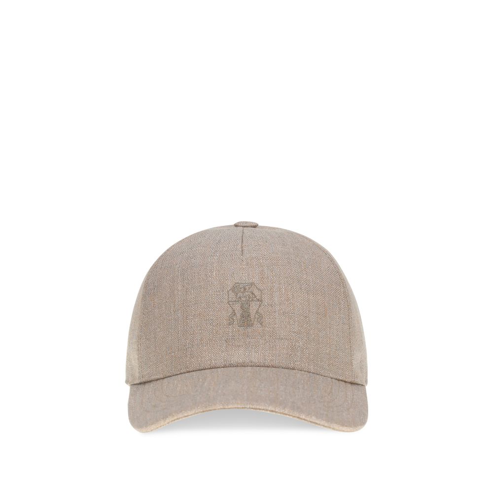 Beige Linen Cap (Baseball Hat)