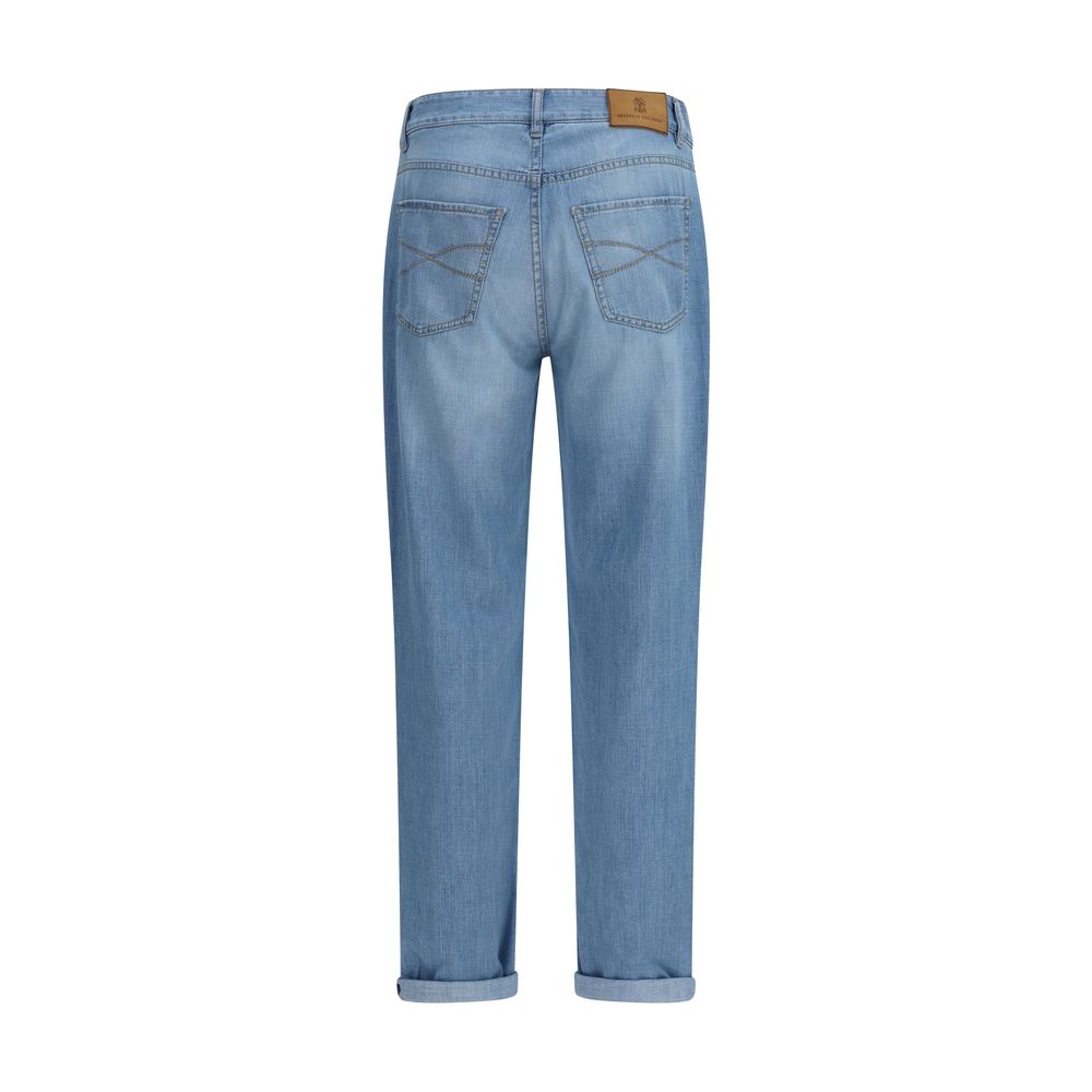 Blue Cotton Relaxed Fit Jeans