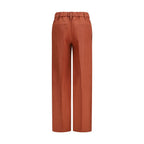 Multicolor Linen Casual Pants