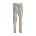 Beige Linen Casual Pants