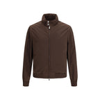 Brown Polyamide Full-Length Jacket