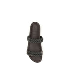 Brown Calf Leather Bos Taurus Flat Sandals