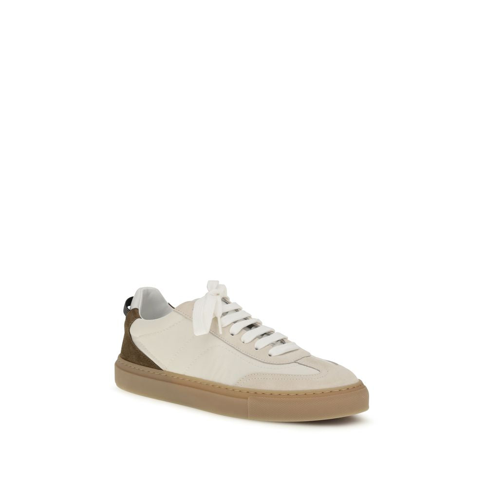 Beige Calf Leather Bos Taurus Sneakers