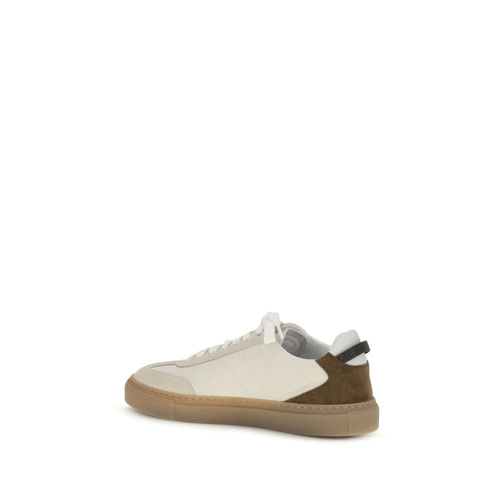 Beige Calf Leather Bos Taurus Sneakers