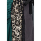 Multicolor Silk Midi Skirt