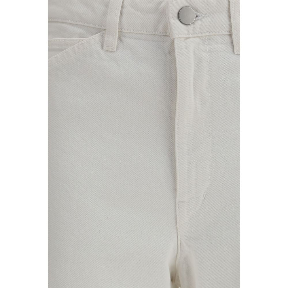 White Cotton Casual Pants