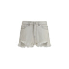 Beige Cotton Bermuda Shorts