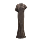 Brown Copper Long Dress