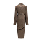 Brown Copper Casual Dress