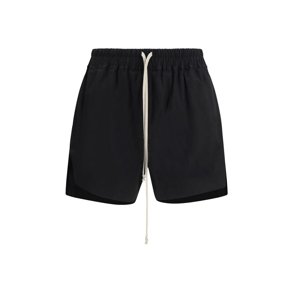 Black Cotton Bermuda Shorts