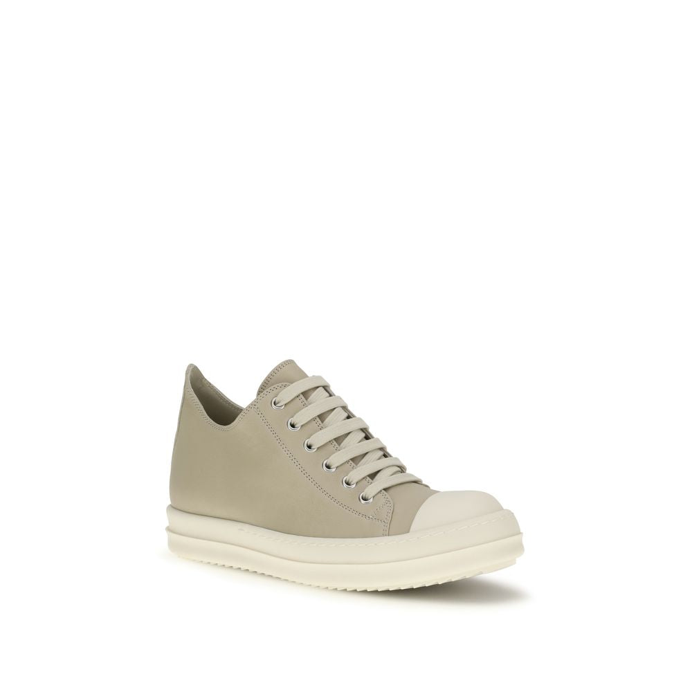Beige Calf Leather Bos Taurus Low Top Sneakers