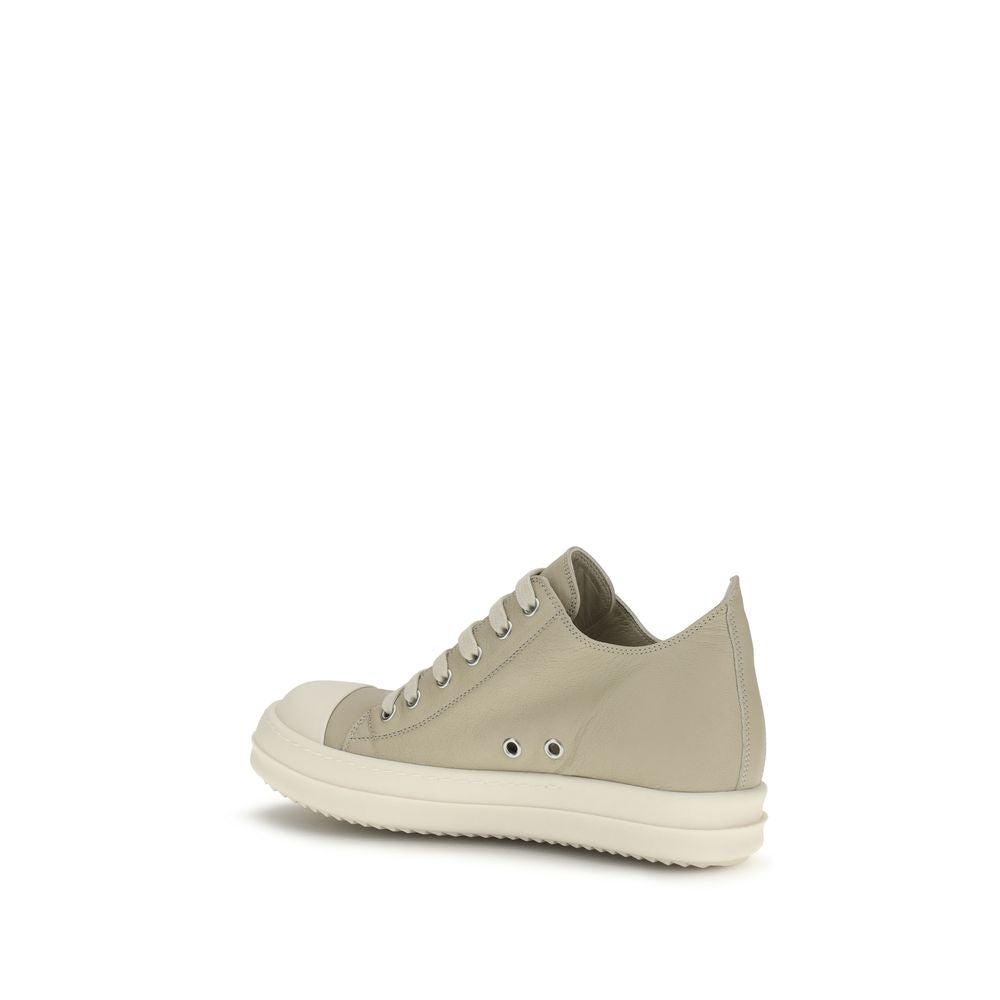 Beige Calf Leather Bos Taurus Low Top Sneakers