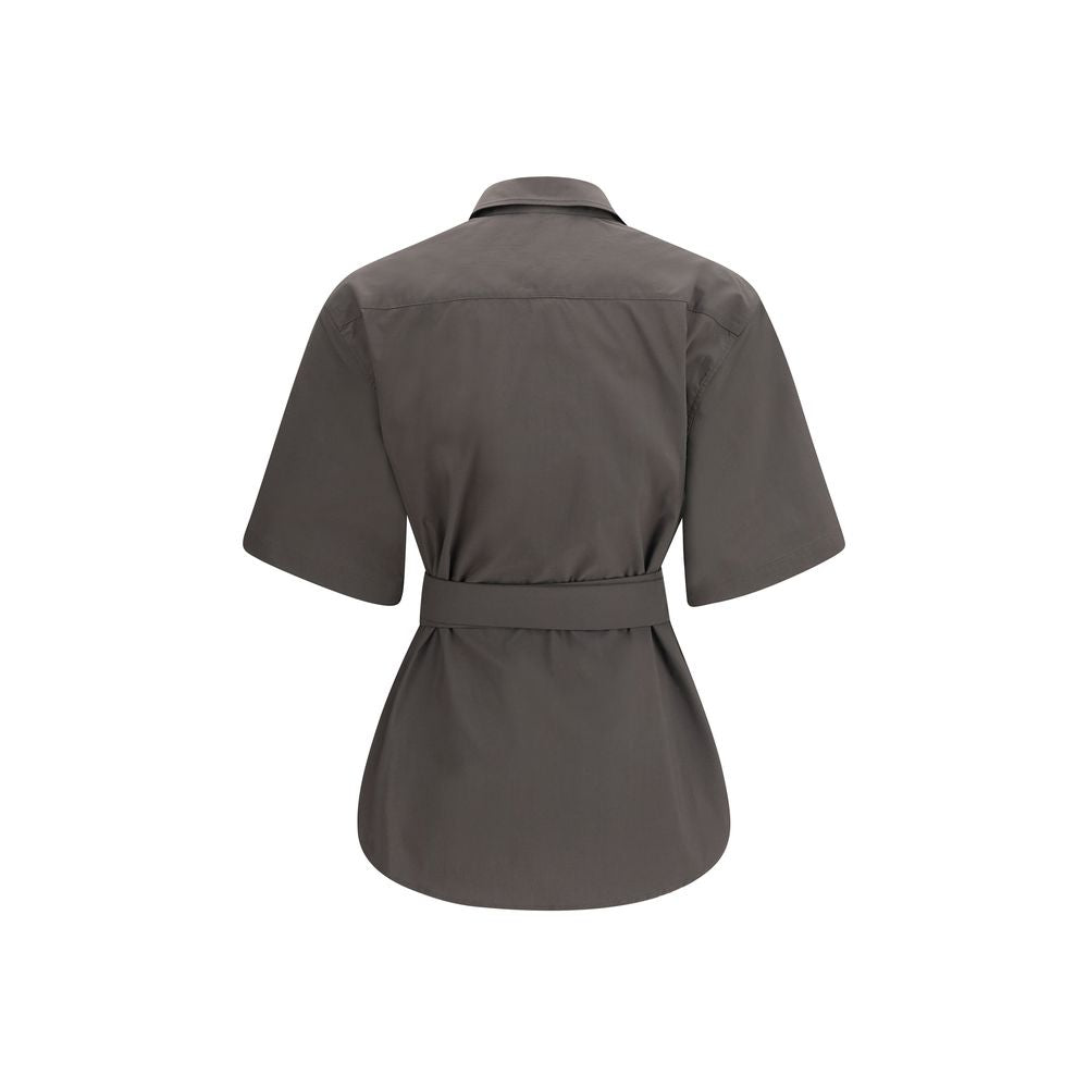 Gray Cotton Bermuda Shorts