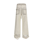 White Cotton Casual Pants
