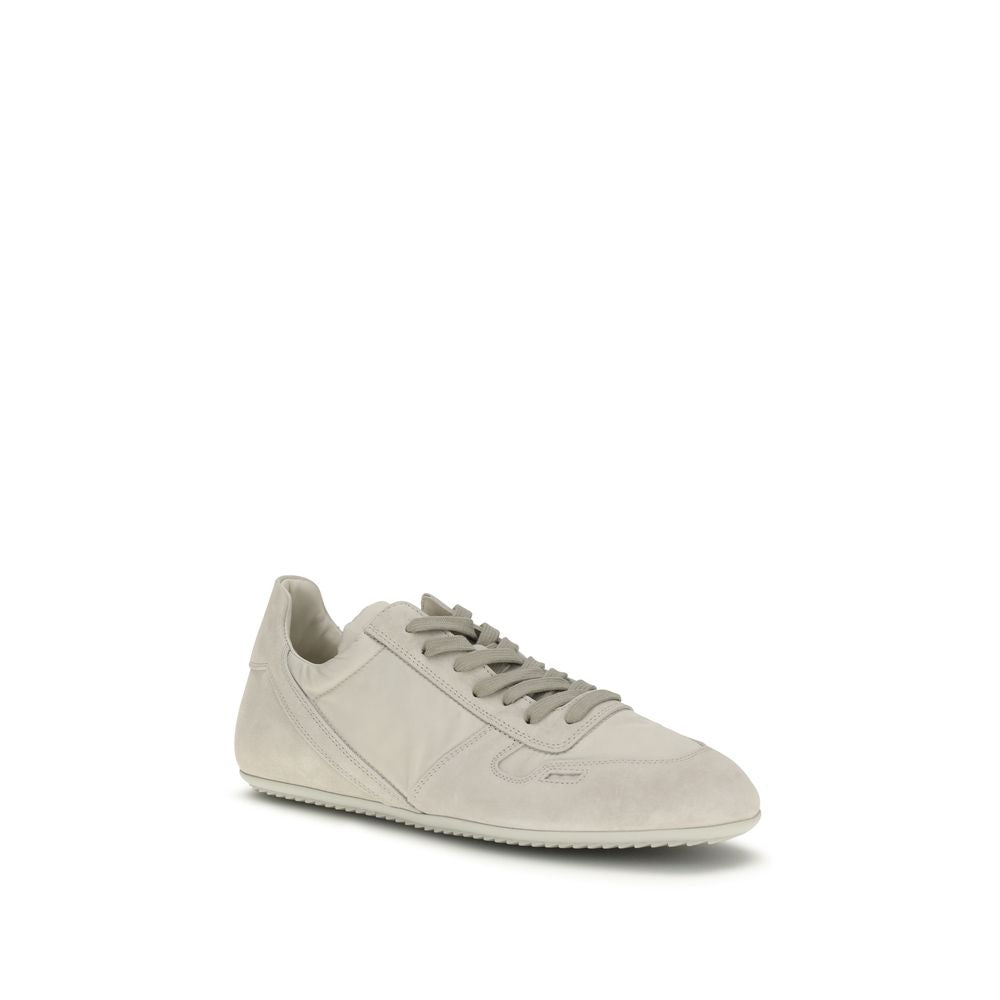 Gray Calf Leather Bos Taurus Low Top Sneakers
