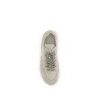 Gray Calf Leather Bos Taurus Low Top Sneakers