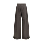 Gray Cotton Casual Pants