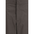 Gray Cotton Casual Pants