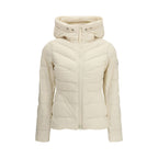 Beige Nylon Full-Length Jacket