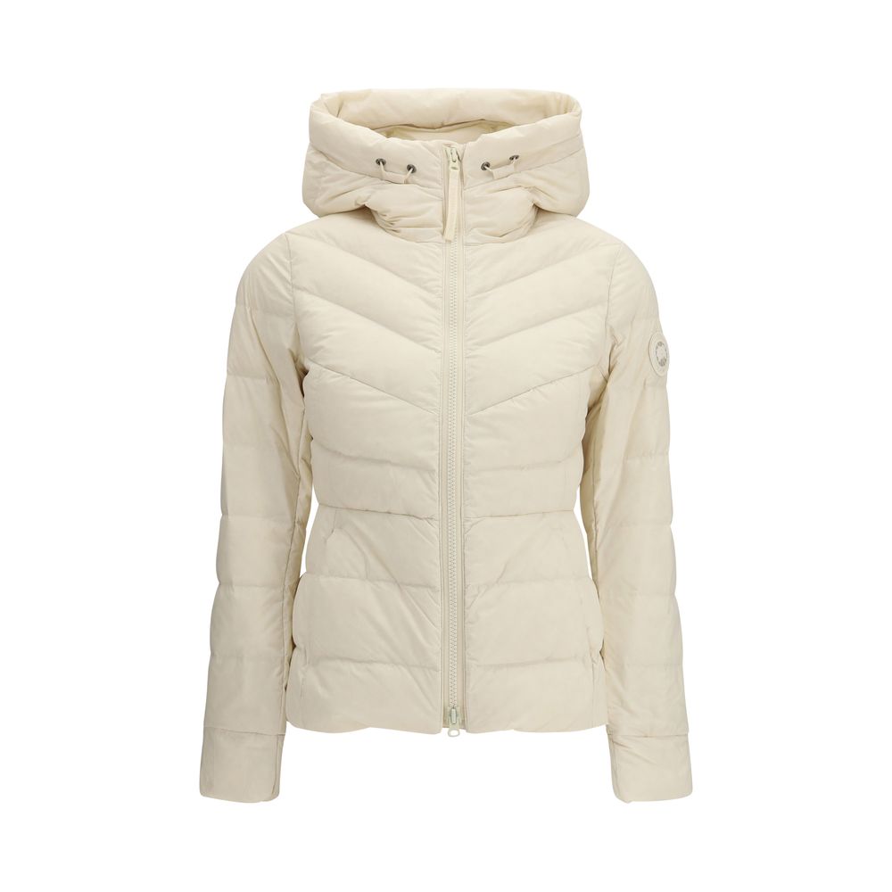 Beige Nylon Full-Length Jacket