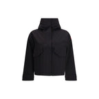 Black Recycled Polyamide Rain Coat