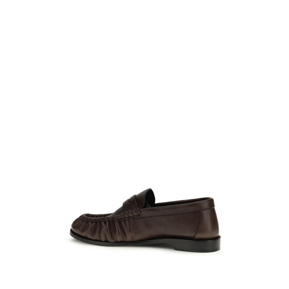 Brown Calf Leather Bos Taurus Slip-On Loafers