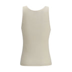 Beige Cotton Tank Tops