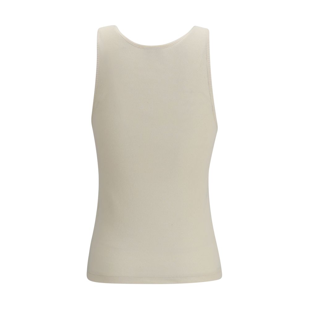 Beige Cotton Tank Tops