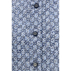 Blue Cotton Sleveless Jacket