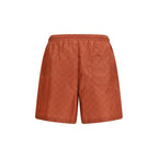 Orange Polyester Shorts