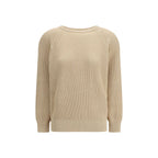 Beige Cotton Sweatshirt