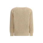 Beige Cotton Sweatshirt