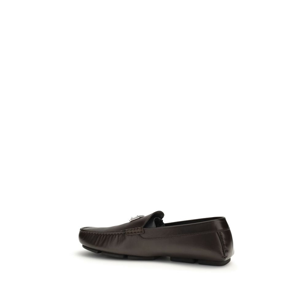 Black Calf Leather Bos Taurus Slip-On Loafers