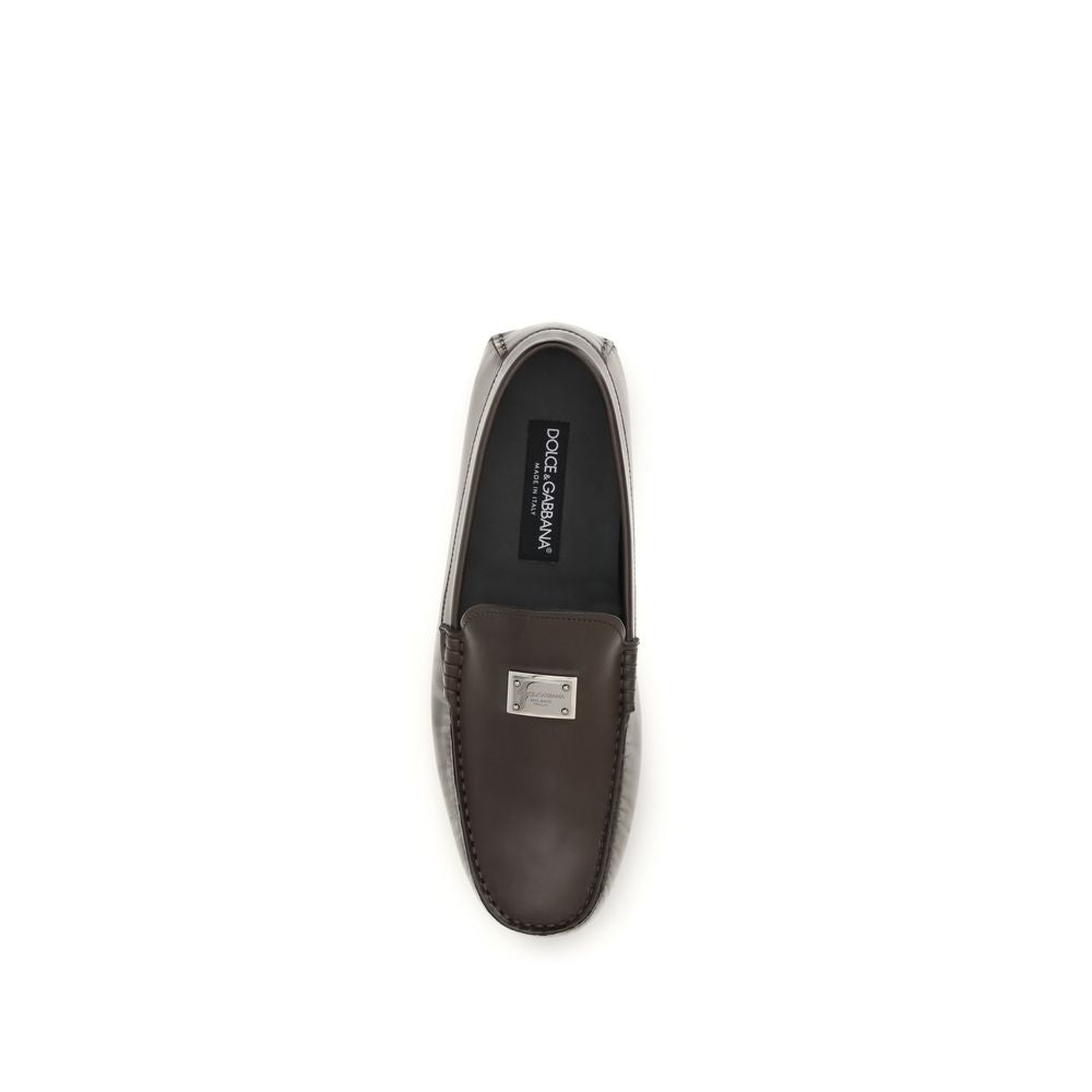 Black Calf Leather Bos Taurus Slip-On Loafers