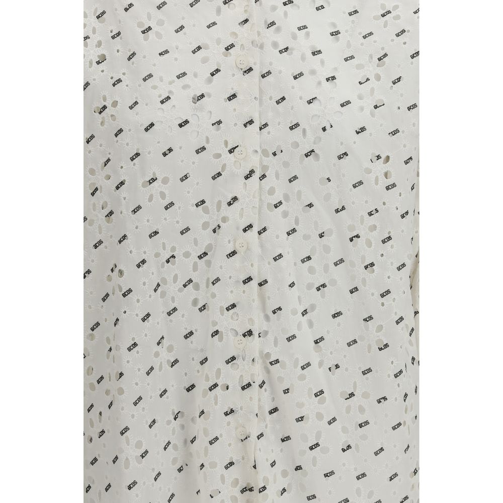White Cotton Pattern Shirt