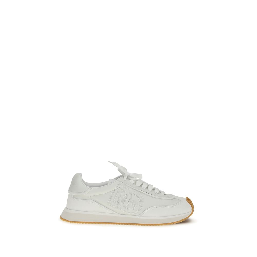 White Calf Leather Bos Taurus Athletic Sneakers
