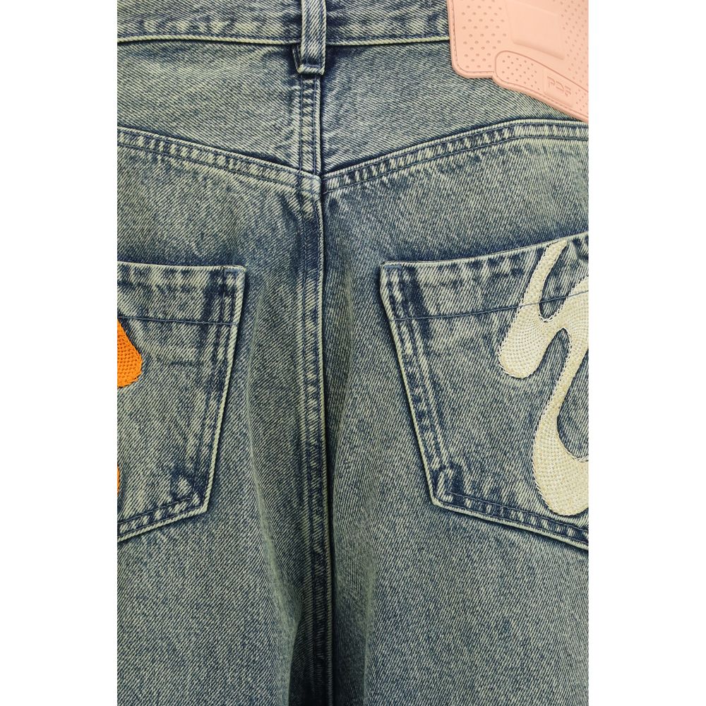 Blue Cotton Relaxed Fit Jeans