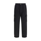 Black Cotton Cargo Pants