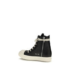 Black Calf Leather Bos Taurus High Top Sneakers