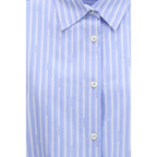 Blue Cotton Pattern Shirt